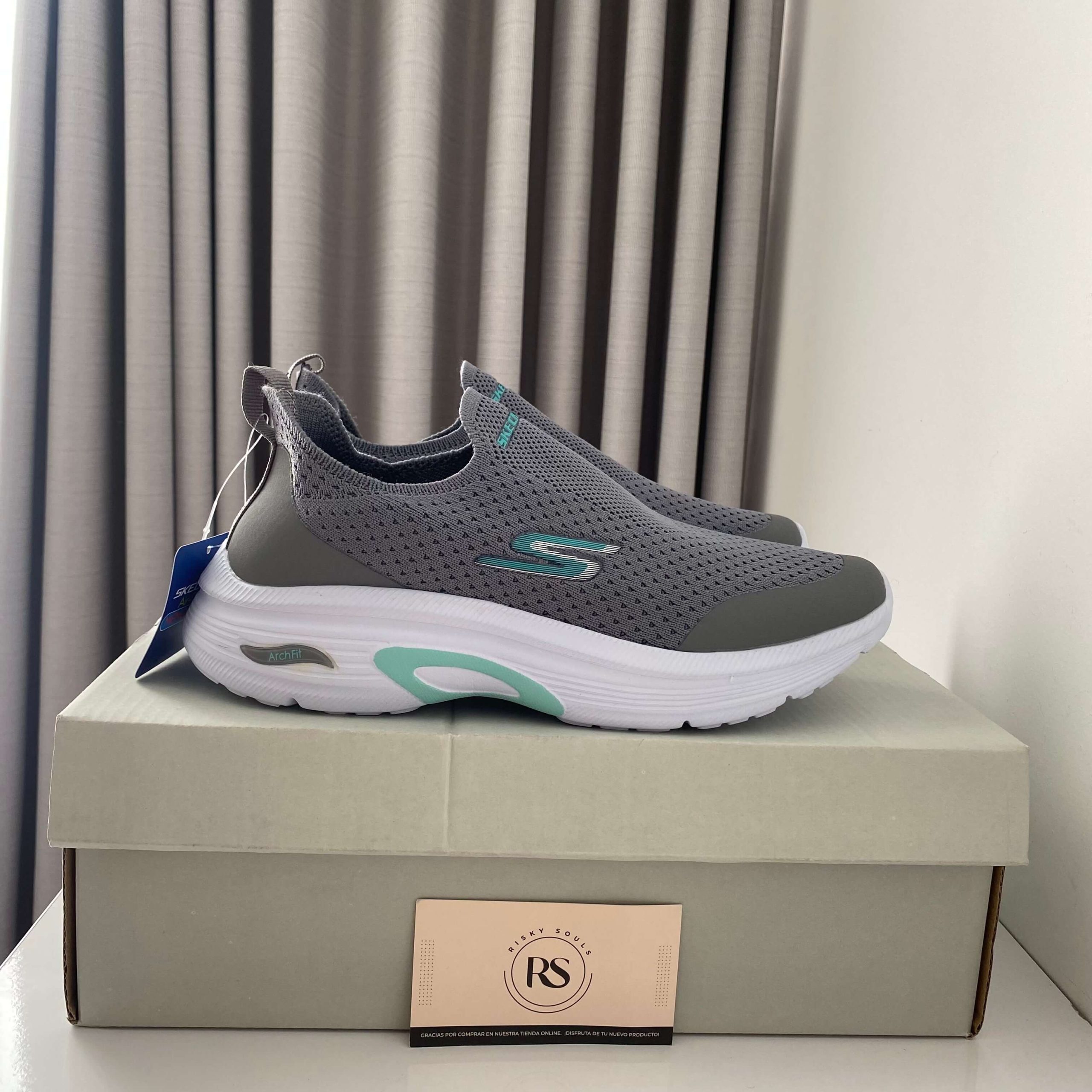 Skechers Comfort Gris-Verde (4)